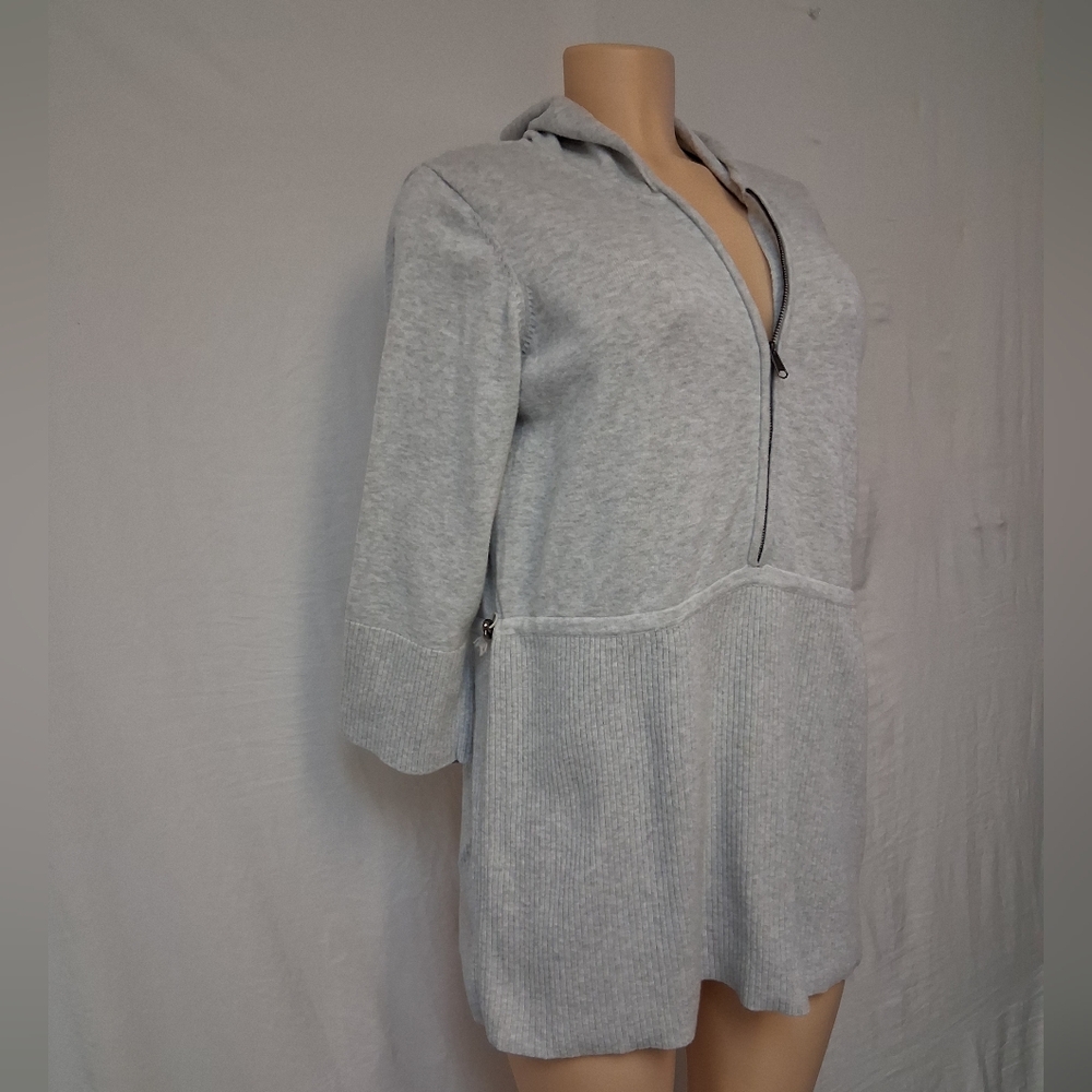 WinterSilks Light Gray Knit Top Size M - Picture 5 of 17